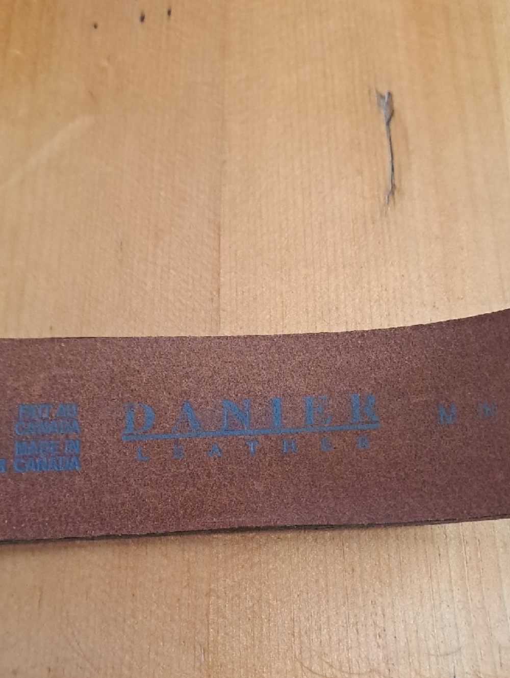 Danier Brown Leather Belt with Floral-Accent Buckle - Picture 2 of 4